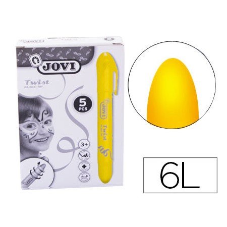 Barra de Maquilhagem Jovi Twist Make-Up Amarelo Caixa de 5 Unidades