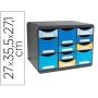 Bloco Classificador de Secretaria Exacompta Store Box Multi Bee Blue 11 Cores Sortidas