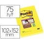 Bloco de Notas Adesivas Post-It Super Sticky Raiado Amarelo Ultra 102X152 Mm