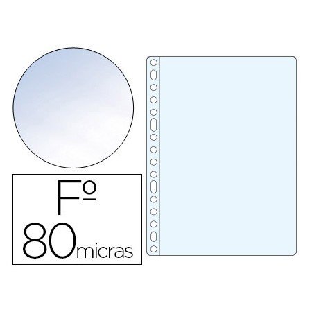 Bolsa Catalogo/Mica Esselte Folio Polipropileno 80 Microns Cristal Caixa de 100 Unidades