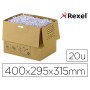 Bolsa de Residuos Rexel Reciclavel Para Destruidora Auto+300X Capacidade 40 L Pack de 20 Unidades 400X295X315 Mm