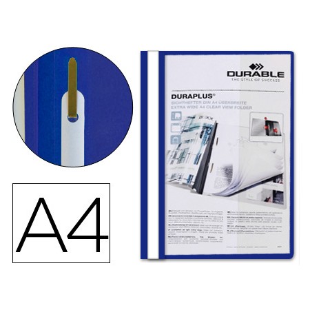 Bolsa Dossier Duraplus Din A4 com Fastener Azul 2579-06