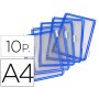 Bolsa Para Porta Catalogo Tarifold Din A4 com Pivots Azul Pack de 10 Unidades