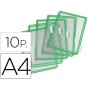Bolsa Para Porta Catalogo Tarifold Din A4 com Pivots Verde Pack de 10 Unidades