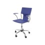 Cadeira de Escritorio Pyc Encosto Medio Regulavel em A Ltura Simi Pele Azul 860+90X480X440 Mm