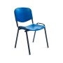 Cadeira Rocada Confidente Estrutura Metalica Encosto E Assento em Polimero Cor Azul