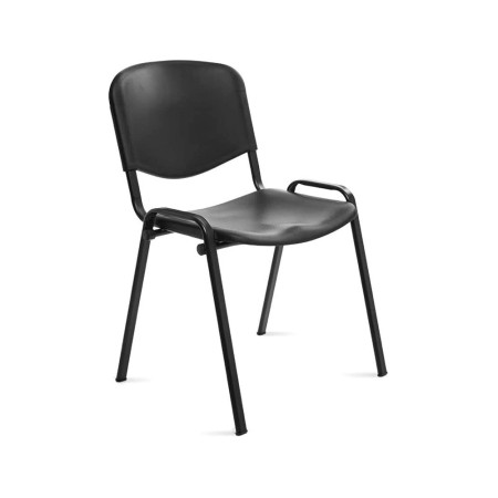 Cadeira Rocada Confidente Estrutura Metalica Encosto E Assento em Polimero Cor Preto
