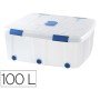 Caixa de Armazenagem Plasticforte 100 Litros Nº 15 Transparente com Tampa 330X800X600 Mm