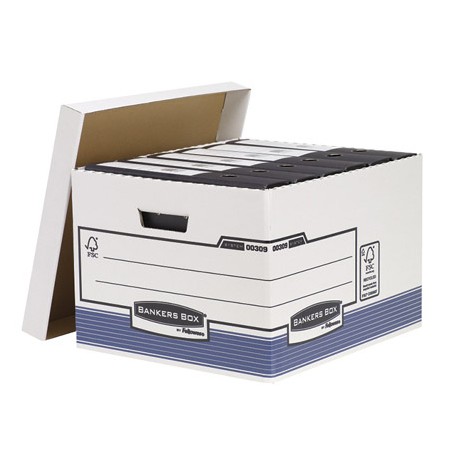 Caixa Para Arquivo Definitivo Fellowes em Cartao Reciclado Capacidade 4 Caixas de Arquivo Formato Folio 387X294X445 Mm C