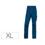 Calcas de Trabalho Deltaplus Cintura Elastica 5 Bolsos Cor Azul Marinho / Laranja Tamanho Xl