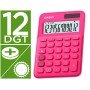 Calculadora Casio Ms-20Uc-Rd Secretaria 12 Digitos Tax +/- Cor Fucsia