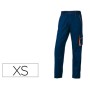 Calças Deltaplus com Cintura Ajustavel E 5 Bolsos Cor Azul Laranja Formato Xs