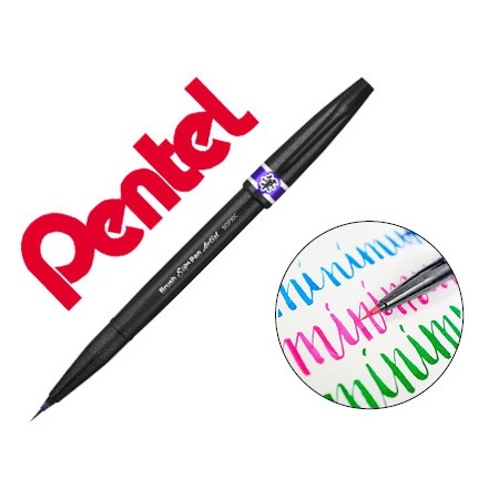 Caneta Pincel Pentel Artist Cor Violeta