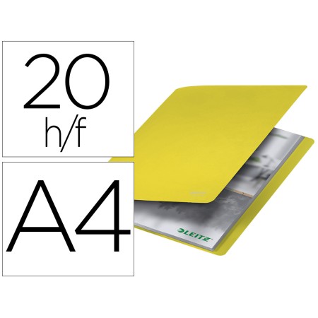 Capa Catalogo Leitz Recycle Din A4 20 Bolsas Polipropileno Amarelo