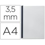Capa de Encadernacao Leitz Transparente Flexivel Lombada AA 3,5 Mm Preta Capacidade de 10 A 35 Folhas