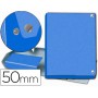 Carpeta Proyectos Pardo Folio Lomo 50 Mm Carton Forrado Azul Con Broche