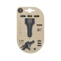 Carregador Tech One Tech 2.4 Carro Duplo Para Iphone / USB Micro / Type-C Cor Preto