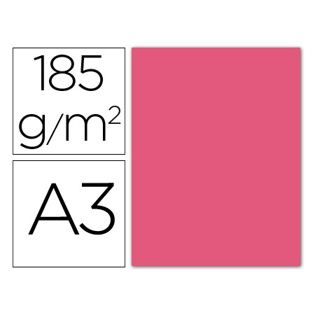 Cartolina Guarro Din A3 Fucsia 185 Gr Pack de 50 Folhas