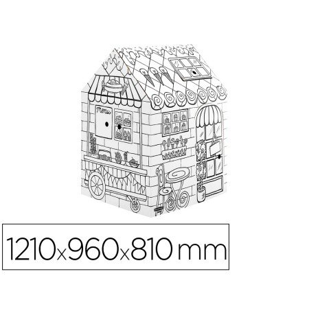 Casa de Brincar Bankers Box Playhouse Para Pintar Pastelaria Fabricada em Cartao Reciclado 1210X960X810 Mm