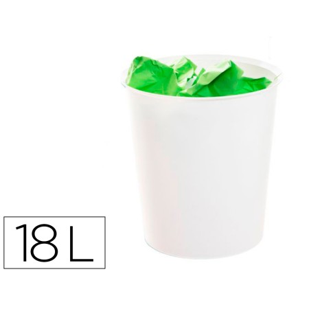 Cesto de Papeis Archivo 2000 Ecogreen Plastico 100% Reciclavel 18 Litros Cor Branco Pastel