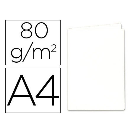 Classificador Cartolina Exacompta Din A4 Branco 80 Gr