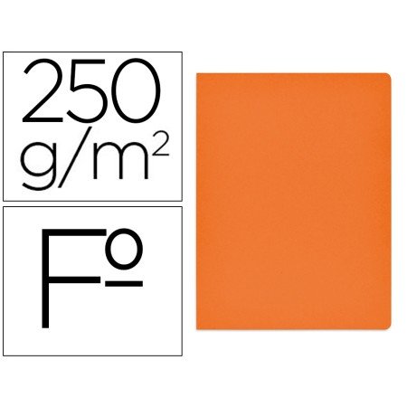 Classificador de Cartolina Gio Simple Intenso Folio Laranja 250G/M2