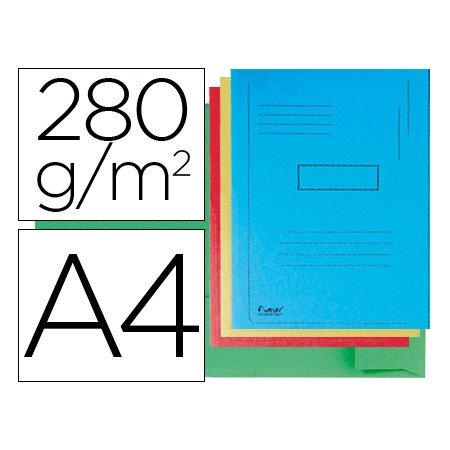Classificador Exacompta Cartolina Reciclada Din A4 Cores Sortidas280Gr Con 2 Abas Interior