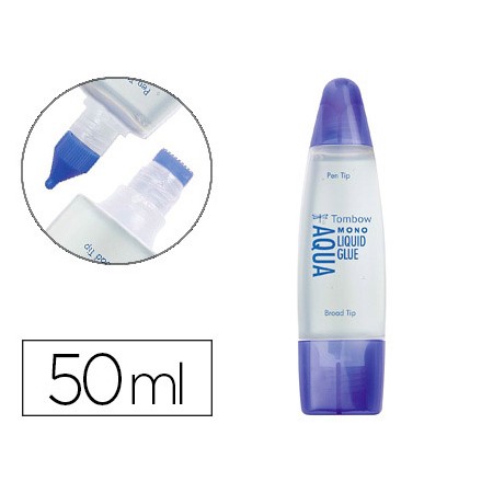 Cola Liquida Tombow Transparente Aqua Permanente com 2 Pontas 50 Ml