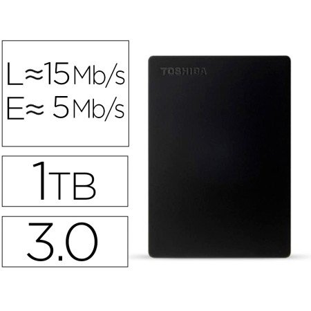 Disco Rigido Externo Toshiba Canvio Slim Hdd 2,50" 5.000 Mbit/S USB 3.0 1 Tb Cor Preta