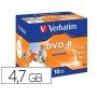 Dvd-R Verbatim Imprimivel Capacidade 4.7Gb Velocidade 16X 120 Min Pack de 10 Unidades