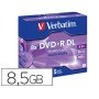 Dvd+R Verbatim Dupla Capa Capacidade 8.5Gb Velocidade 8X 240 Min Pack de 5 Unidades