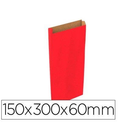 Envelope Basika Kraft Vermelho com Fole S 150X300X60 Mm Pack de 25 Unidades