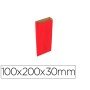 Envelope Basika Kraft Vermelho com Fole Xxs 100X200X30 Mm Pack de 25 Unidades