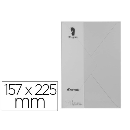 Envelope Rossler Coloretti C5 Cor Cinza Claro 157X225 Mm Pack de 5 Unidades