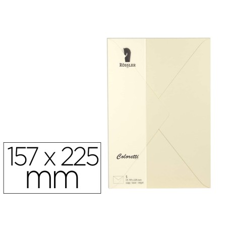 Envelope Rossler Coloretti C5 Cor Creme 157X225 Mm Pack de 5 Unidades