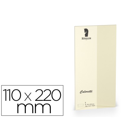 Envelope Rossler Coloretti Dl Americano Cor Marmore Creme 110X220 Mm Pack de 5 Unidades