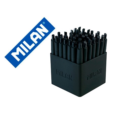 Esferografica Milan P1 Retratil 1 Mm Touch Preto Expositor de 40 Unidades