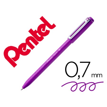 Esferografica Pentel Izee Ponta de 0,7Mm com Tampa Cor Violeta