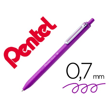 Esferografica Pentel Izee Ponta de 0,7Mm Retratil Cor Violeta