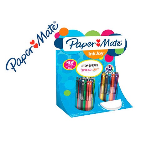 Esferográfica Paper Mate Inkjoe Retrátil Gel Pen Traço 0,7 Mm Expositor de 60 Unidades Cores Sortidas