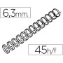 Espiral Gbc Preta Modelo Wire 3:1 6,3 Mm N.4 com Capacidade Para 45 Folhas