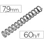 Espiral Gbc Preta Modelo Wire 3:1 7,9 Mm N.5 com Capacidade Para 60 Folhas