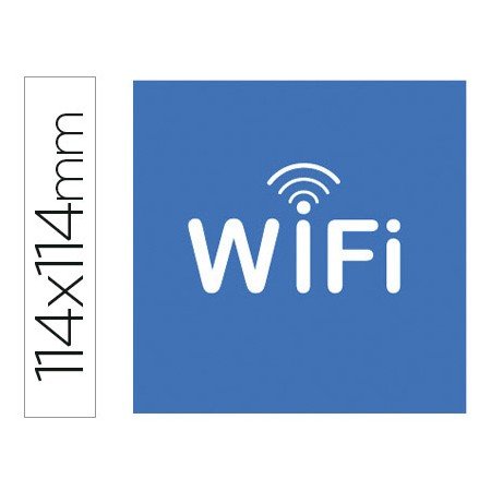 Etiqueta Adesiva Apli de Sinalizacao Simbolo Wifi 114X114 Mm