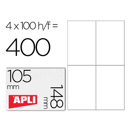 Etiquetas Adesivas Apli Din A4 105X148 Mm