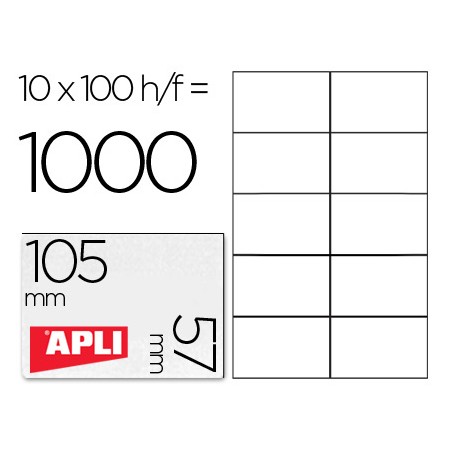 Etiquetas Adesivas Apli Din A4 105X57 Mm