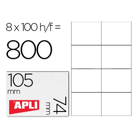 Etiquetas Adesivas Apli Din A4 105X74 Mm