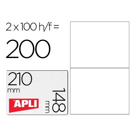 Etiquetas Adesivas Apli Din A4 210 x 148 Mm