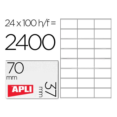 Etiquetas Adesivas Apli Din A4 70 x 37 Mm