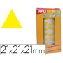 Etiquetas Apli Autoadesivas Triangulares 21X21X21 Mm Amarelo em Rolo de 2832 Etiquetas