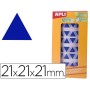 Etiquetas Apli Autoadesivas Triangulares 21X21X21 Mm Azul em Rolo de 2832 Etiquetas